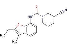 3-cyano-N-(2-ethyl-3-methyl-1-benzofuran-7-yl)piperidine-1-carboxamide