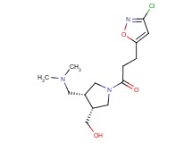 {(3R*,4R*)-1-[3-(3-chloroisoxazol-5-yl)propanoyl]-4-[(dimethylamino)methyl]pyrrolidin-3-yl}methanol