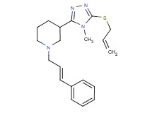 3-[5-(allylthio)-4-methyl-4H-1,2,4-triazol-3-yl]-1-[(2E)-3-phenyl-2-propen-1-yl]piperidine