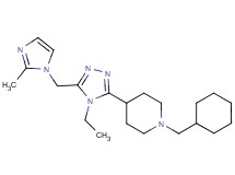 1-(cyclohexylmethyl)-4-{4-ethyl-5-[(2-methyl-1H-imidazol-1-yl)methyl]-4H-1,2,4-triazol-3-yl}piperidine