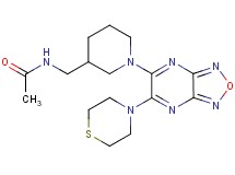 N-({1-[6-(4-thiomorpholinyl)[1,2,5]oxadiazolo[3,4-b]pyrazin-5-yl]-3-piperidinyl}methyl)acetamide