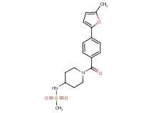 N-{1-[4-(5-methyl-2-furyl)benzoyl]-4-piperidinyl}methanesulfonamide