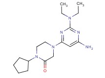 4-[6-amino-2-(diethylamino)pyrimidin-4-yl]-1-cyclopentylpiperazin-2-one