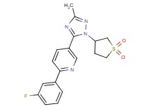5-[1-(1,1-dioxidotetrahydro-3-thienyl)-3-methyl-1H-1,2,4-triazol-5-yl]-2-(3-fluorophenyl)pyridine