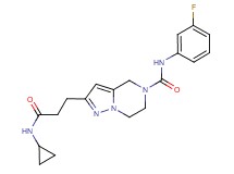 2-[3-(cyclopropylamino)-3-oxopropyl]-N-(3-fluorophenyl)-6,7-dihydropyrazolo[1,5-a]pyrazine-5(4H)-carboxamide