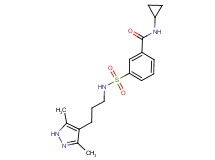 N-cyclopropyl-3-({[3-(3,5-dimethyl-1H-pyrazol-4-yl)propyl]amino}sulfonyl)benzamide