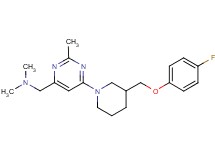 1-(6-{3-[(4-fluorophenoxy)methyl]piperidin-1-yl}-2-methylpyrimidin-4-yl)-N,N-dimethylmethanamine