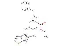 ethyl 1-[(6-methylimidazo[2,1-b][1,3]thiazol-5-yl)methyl]-4-(3-phenylpropyl)-4-piperidinecarboxylate