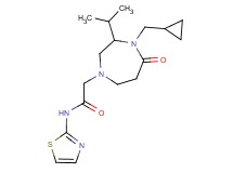 2-[4-(cyclopropylmethyl)-3-isopropyl-5-oxo-1,4-diazepan-1-yl]-N-1,3-thiazol-2-ylacetamide