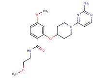 2-{[1-(2-aminopyrimidin-4-yl)piperidin-4-yl]oxy}-4-methoxy-N-(2-methoxyethyl)benzamide