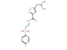 N-{2-[(4-fluorophenyl)sulfonyl]ethyl}-5-isobutylisoxazole-3-carboxamide