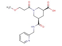 (3S*,5R*)-1-(3-methoxypropanoyl)-5-{[(2-pyridinylmethyl)amino]carbonyl}-3-piperidinecarboxylic acid