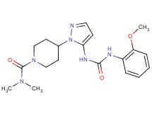 4-[5-({[(2-methoxyphenyl)amino]carbonyl}amino)-1H-pyrazol-1-yl]-N,N-dimethylpiperidine-1-carboxamide