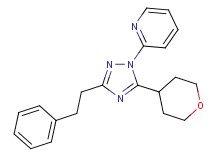 2-[3-(2-phenylethyl)-5-(tetrahydro-2H-pyran-4-yl)-1H-1,2,4-triazol-1-yl]pyridine