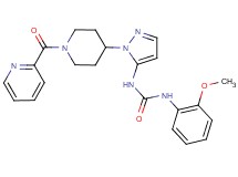 N-(2-methoxyphenyl)-N'-{1-[1-(2-pyridinylcarbonyl)-4-piperidinyl]-1H-pyrazol-5-yl}urea