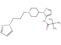 2,2-dimethyl-N-(1-{1-[3-(1H-pyrazol-1-yl)propyl]-4-piperidinyl}-1H-pyrazol-5-yl)propanamide