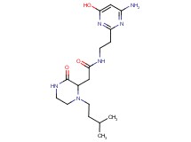N-[2-(4-amino-6-hydroxy-2-pyrimidinyl)ethyl]-2-[1-(3-methylbutyl)-3-oxo-2-piperazinyl]acetamide