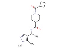 1-(cyclobutylcarbonyl)-N-[1-(1,5-dimethyl-1H-pyrazol-4-yl)ethyl]-4-piperidinecarboxamide