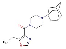 1-(1-adamantyl)-4-[(5-ethyl-1,3-oxazol-4-yl)carbonyl]piperazine