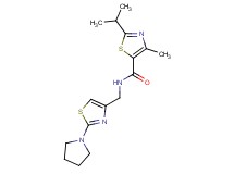 2-isopropyl-4-methyl-N-[(2-pyrrolidin-1-yl-1,3-thiazol-4-yl)methyl]-1,3-thiazole-5-carboxamide