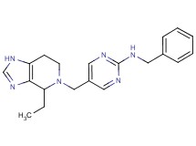 N-benzyl-5-[(4-ethyl-1,4,6,7-tetrahydro-5H-imidazo[4,5-c]pyridin-5-yl)methyl]pyrimidin-2-amine