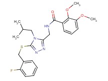 N-({5-[(2-fluorobenzyl)thio]-4-isobutyl-4H-1,2,4-triazol-3-yl}methyl)-2,3-dimethoxybenzamide