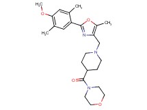 4-[(1-{[2-(4-methoxy-2,5-dimethylphenyl)-5-methyl-1,3-oxazol-4-yl]methyl}-4-piperidinyl)carbonyl]morpholine