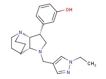 3-{(3R*,3aR*,7aR*)-1-[(1-ethyl-1H-pyrazol-4-yl)methyl]octahydro-4,7-ethanopyrrolo[3,2-b]pyridin-3-yl}phenol