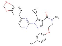 1-[4-(1,3-benzodioxol-5-yl)-2-pyrimidinyl]-5-cyclopropyl-N-methyl-N-[2-(4-methylphenoxy)ethyl]-1H-pyrazole-4-carboxamide