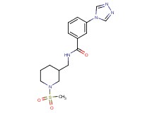 N-{[1-(methylsulfonyl)piperidin-3-yl]methyl}-3-(4H-1,2,4-triazol-4-yl)benzamide