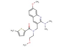 N-{[2-(dimethylamino)-7-methoxy-3-quinolinyl]methyl}-N-(2-methoxyethyl)-5-methyl-2-thiophenecarboxamide