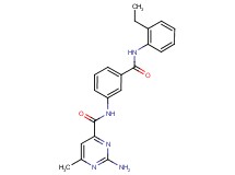 2-amino-N-(3-{[(2-ethylphenyl)amino]carbonyl}phenyl)-6-methylpyrimidine-4-carboxamide