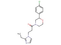 2-(4-chlorophenyl)-4-[3-(2-ethyl-1H-imidazol-1-yl)propanoyl]morpholine