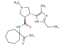 (3R*,4R*)-N-[1-(aminocarbonyl)cycloheptyl]-4-(2-ethyl-4-methyl-1H-imidazol-5-yl)-1-methylpyrrolidine-3-carboxamide