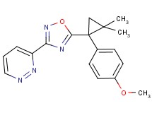 3-{5-[1-(4-methoxyphenyl)-2,2-dimethylcyclopropyl]-1,2,4-oxadiazol-3-yl}pyridazine