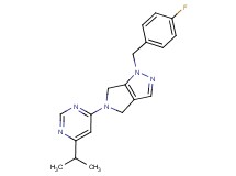 1-(4-fluorobenzyl)-5-(6-isopropylpyrimidin-4-yl)-1,4,5,6-tetrahydropyrrolo[3,4-c]pyrazole