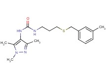 N-{3-[(3-methylbenzyl)thio]propyl}-N'-(1,3,5-trimethyl-1H-pyrazol-4-yl)urea