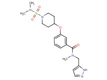 3-({1-[(dimethylamino)sulfonyl]-4-piperidinyl}oxy)-N-methyl-N-(1H-pyrazol-5-ylmethyl)benzamide