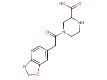 4-(1,3-benzodioxol-5-ylacetyl)piperazine-2-carboxylic acid