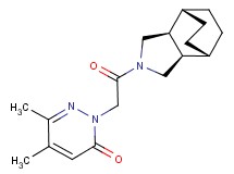 2-{2-[(1R*,2R*,6S*,7S*)-4-azatricyclo[5.2.2.0~2,6~]undec-4-yl]-2-oxoethyl}-5,6-dimethyl-3(2H)-pyridazinone