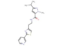 3-isopropyl-1-methyl-N-[2-(2-pyridin-3-yl-1,3-thiazol-4-yl)ethyl]-1H-pyrazole-5-carboxamide