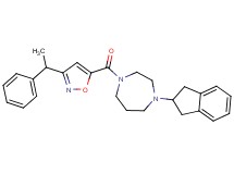 1-(2,3-dihydro-1H-inden-2-yl)-4-{[3-(1-phenylethyl)-5-isoxazolyl]carbonyl}-1,4-diazepane