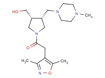 {(3R*,4R*)-1-[(3,5-dimethyl-4-isoxazolyl)acetyl]-4-[(4-methyl-1-piperazinyl)methyl]-3-pyrrolidinyl}methanol