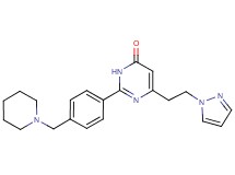 2-[4-(1-piperidinylmethyl)phenyl]-6-[2-(1H-pyrazol-1-yl)ethyl]-4(3H)-pyrimidinone trifluoroacetate