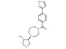 (3R*,4S*)-4-{4-[4-(1H-pyrazol-3-yl)benzoyl]-1,4-diazepan-1-yl}tetrahydro-3-furanol