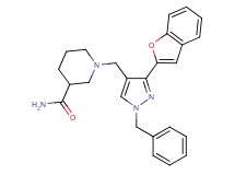 1-{[3-(1-benzofuran-2-yl)-1-benzyl-1H-pyrazol-4-yl]methyl}-3-piperidinecarboxamide