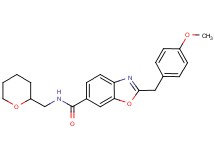 2-(4-methoxybenzyl)-N-(tetrahydro-2H-pyran-2-ylmethyl)-1,3-benzoxazole-6-carboxamide