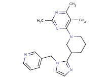 2,4,5-trimethyl-6-{3-[1-(3-pyridinylmethyl)-1H-imidazol-2-yl]-1-piperidinyl}pyrimidine