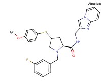 (4R)-1-(3-fluorobenzyl)-N-(imidazo[1,2-a]pyridin-2-ylmethyl)-4-[(4-methoxyphenyl)thio]-L-prolinamide