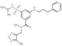 3-[(isopropylamino)sulfonyl]-N-methyl-N-[(4-methyl-1,2,5-oxadiazol-3-yl)methyl]-5-[(3-phenylpropyl)amino]benzamide